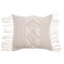 Load image into Gallery viewer, 45x45cm 100% Cotton Macrame Handmade Cotton Thread Pillow Covers Geometry Bohemia Cushion Covers Home Decor Custom Size

