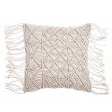 Load image into Gallery viewer, 45x45cm 100% Cotton Macrame Handmade Cotton Thread Pillow Covers Geometry Bohemia Cushion Covers Home Decor Custom Size

