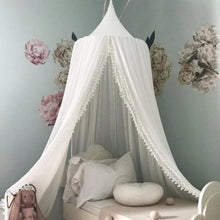 Load image into Gallery viewer, Cotton Kid Baby Bed Canopy Bedcover Mosquito Net Curtain Bedding Round Dome Tent Fly Insect Protection
