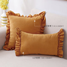 Load image into Gallery viewer, Lotus Leaf Pillow Cover Hipster Pillow Suede Sofa Cushion Cover Bed Head Pillow Cover  Case  Pillowcase
