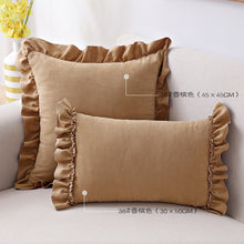 Load image into Gallery viewer, Lotus Leaf Pillow Cover Hipster Pillow Suede Sofa Cushion Cover Bed Head Pillow Cover  Case  Pillowcase
