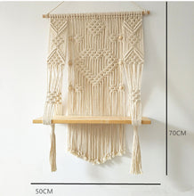 Load image into Gallery viewer, Macrame Hanging Planter Basket Wall handmade plant hanger pot indoor purl edging and wood bead  Party Wedding Home Decoration
